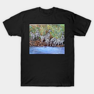 ZEBRAS WATER POND T-Shirt